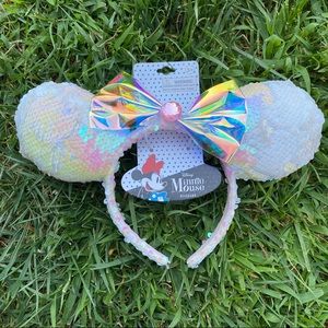 Disney Minnie Mouse Bow Ears Flip Sequin Headband